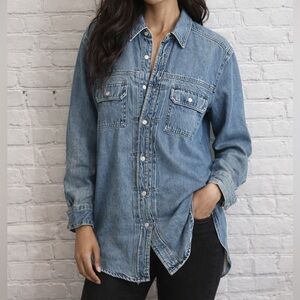 HUDSON JEANS LOLA BLUE DENIM SHACKET NWT SZ S